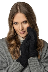 Vivisence Stilvolle Damen Winter Fausthandschuhe Mit Breitem Umschlag Hergestellt Aus Weichem Warme Garn Mit Fleece-Innenfutter Perfekt Für Herbst Und Winter,
