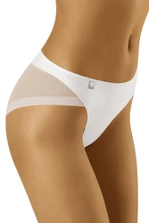 Wolbar Dame Slip Klassisch Elegant Netz Mesh Gummi Höschen Unterhose WB482, beige/beige/weiß