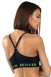 Reviver Damen Sport-BH Träger Soft Bügellos Komfortabel Gymnastik Training F5523, Schwarz