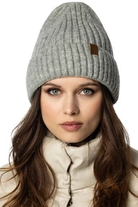 Vivisence Damen Winter Mütze Klassischen Beanie Strickmütze Stil Perfekte Passform Strickbündchen Warmem Rippengarn Ideal Für Kalte Wintertage Winter Herbst Modell 70104, hellgrau