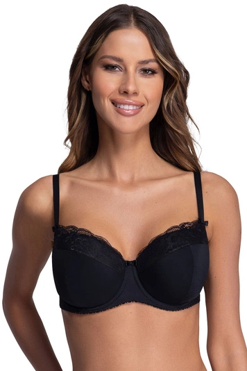 Ava Dame Bügel-BH Klassisch Große Brüste Spitze Bügel Gemustert Dessous 2112 Azalea Maxi, 