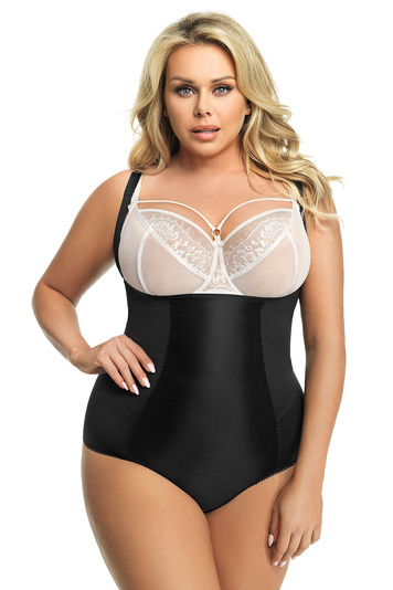Gorsenia K148 Sanremo Shapewear Body Dame figurbetonend Unterwäsche EU, Schwarz