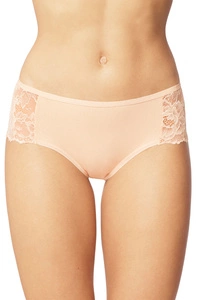 Vivisence Dame Slip Unterhose Spitze Bund Gummispitze Unterwäsche klassich 4009, beige