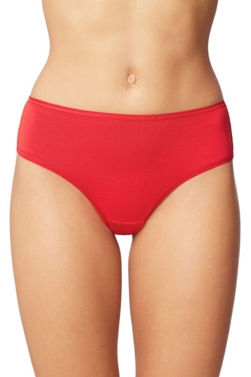 Vivisence Dame Slip Unterhose Spitze Bund Gummispitze Unterwäsche Klassisch 4010, rot