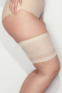 Mitex Bandaski Schenkelband Dame Bandelettes Silikonband Anti-Scheuern EU, Beige