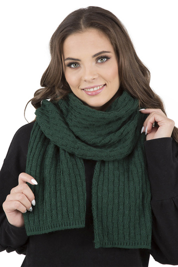 Vivisence Damen Winter Schal Aus Modischer Gemütlich Wärmendem Garn Mit Dekorativer Bindung Für Kalte Wintertage Frauen Elegante Und Sportliche Outfits Winter Herbst Modell 7015s, grün