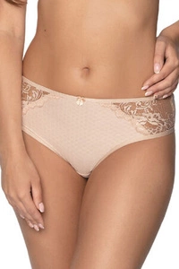 Gaia Dame Slip Klassisch Unterhose Voll Spitze Netz Alltag 1165P Alessandra, Beige