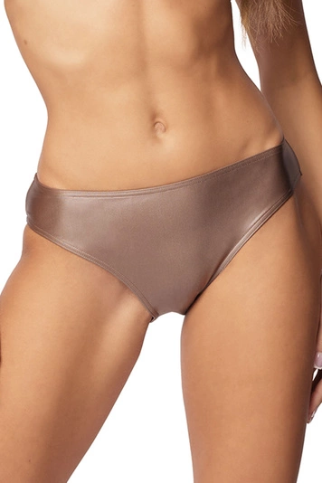 VIVISENCE Bikinihose Damen Voller Bequemer Schnit Schnelltrocknend 3222M, braun glänzend
