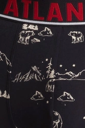 Atlantic Herren Boxenshorts 2er Pack Bund  Klassisch Unterwäsche Unterhose Gemustert 2GMH-015, 