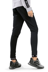 Reviver Damen Jogginghose Lange Glatt Musterlos Sport Alltag Komfortabel F9505, Schwarz