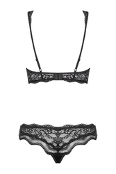 Obsessive Dame Set sexy Reizwäsche Träger String Spitze Luvae, Schwarz