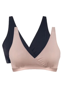 Mitex Still-BH 2-pack Softschale Stillende Schwangere bügellos Lilly, schwarz/rosa