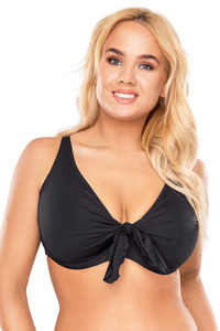 Vivisence Bikini BH Dame Bademode Bikinioberteil musterlos Setteil EU 3202, schwarz