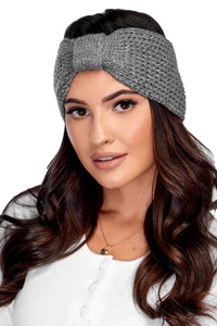 Carmen Dame Stirnband UNI Winter gemustert Kopfbedeckung S-01, dunkelgrau