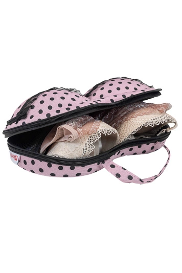 Kontri BH-Aufbewahrungstasche BH Kofferorganizer Unterwäsche Etui Zubehör Accessoires E1001, Hellpink