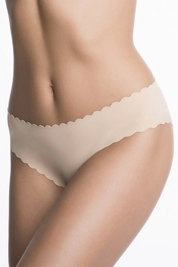 Julimex Dame Slip nathloser Schnitt musterlos Lingerie Shellie, Beige