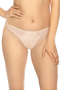 Gaia Dame Slip Unterhose Netz Spitze Schleife  Unterwäsche  931P Veronika, Beige