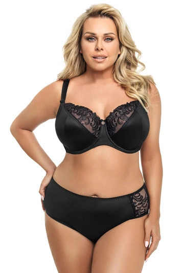 Gorsenia K379 Victoria Slips Dame Maxi Dessous Stickerei normaler Bund, 