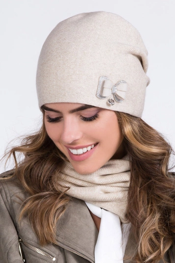Kamea Dame Wintermütze Kopfbedeckung warm dick Schleife Wika , Beige