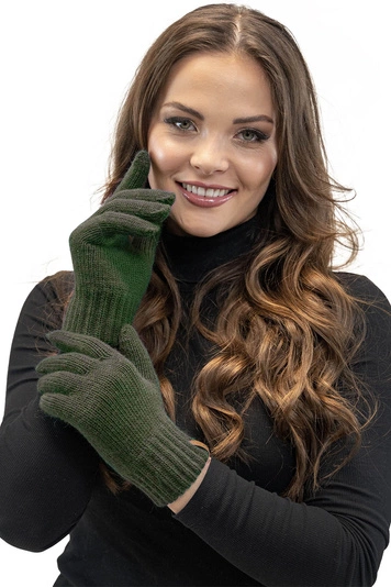 VIVISENCE Damen Winter Handschuhe Weichem und Warme Ideal für Kaltes Wetter 7014, grün
