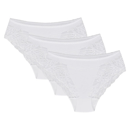 Wolbar Dame Slip 3-er Pack Höher Bund Spitze Elegant WB408,