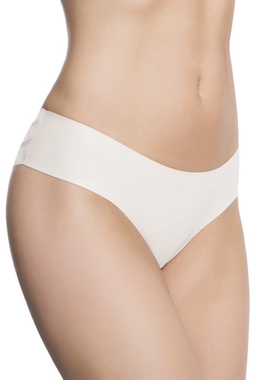 Julimex Damen Slip Unterhose einfarbig Netz Unterwäsche Lingerie , Beige