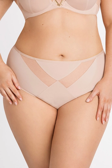 Gorsenia Dame Slip Unterhose Tüll Netz Unterwäsche K566 Vicky, 