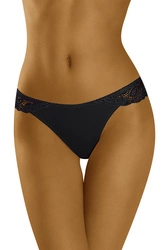 Wolbar Zauberhafter Damen String Mit Rüsche WB28, schwarz