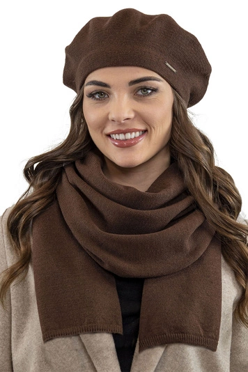 Vivisence Mütze Schal Set Klassisch Form Wärme Und Stil An Wintertagen 7005, braun