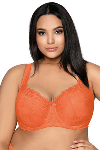 Mat Dame Bügel BH Gepolsterte Cups Spitze Blumenmuster Klassisch Komfortabel Elegant 053/22 Carmela Big,