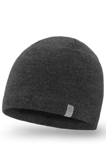PaMaMi Herren Winter-Mütze I Gr. 56-60 cm Strickmütze I in Strickoptik mit Fleece gefüttert I Wintermütze Sportliche atmungsaktive Mütze I Wärmend Beanie, dunkelgrau