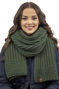 Vivisence Damen Schal Strick Klassisch Warm Weich Winter Alltagslook 7016S, grün
