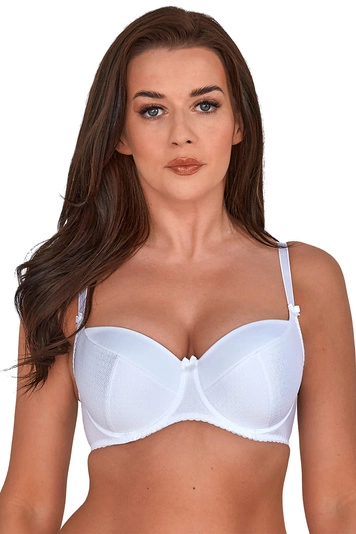 Gaia Damen Bügel BH gepolstert Dessous Unterwäsche regulierbar 281 Kate, Weiß 2