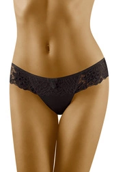 Wolbar Damen Sexy Tanga-Strings Spitze Miederslip Slips mit tiefer Hüftlinie WB09, schwarz