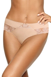 Ava Dame Slip Unterhose Stickerei Netz geblümt  Unterwäsche 1924 Freesia, Beige
