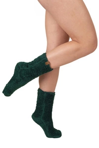 Vivisence Kuschelige Socken Für Damen Weiche Knöchelhoch Socken Bequeme Und Langlebige Warme Socken Perfekt Für Winterabende Und Als Geschenkidee, Flaschengrün
