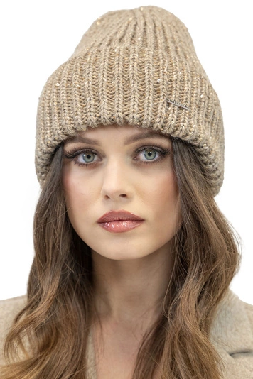 Vivisence Damen Mütze Winter Klassischen Strickmütze Stil Perfekte Passform 7088, beige