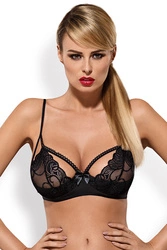 Obsessive Damen Hebe-BH Schale Spitze Wonderia BRA, Schwarz