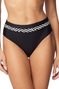VIVISENCE Bikinihose Damen Voller Bequemer Schnit Schnelltrocknend 3222M, schwarz-weiß