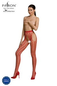 Passion Dame Strumpfhose Reizwäsche Sexy Netz Gemustert Sinnlich Elastisch ECO S007,