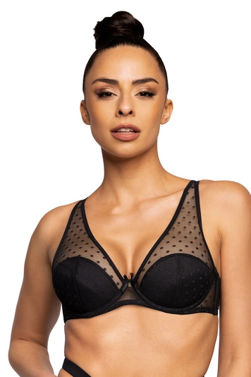 Mat Dame Push-Up BH Bügel Herausnehmbare Einlagen Netz Getupft 3714/11/1 Dotssy, 