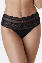 Wonderbra Dame Brazilian Slip Spitze Netz Tüll Ausgeschnitten Unterhose WB000B2E, Schwarz