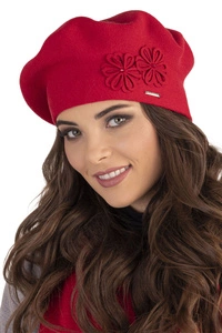VIVISENCE Damen Baskenmütze Warm Dick Wintermütze Ideal für Kalte Tage 7007, rot