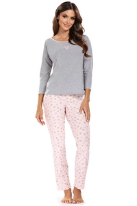 Vivisence Damen Pyjama Schlafanzug 3/4 Ärmel Nachtwäsche  2teilig Set Bequem 2032,