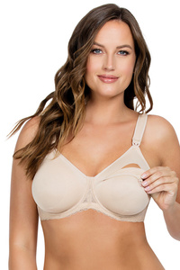Parfait Dame Still-BH für Schwangere Stillende Mütter Nicht Gepolstert Spitze Klassisch NB502, Beige