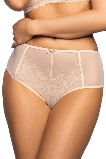Mat Dame Slip Hoher Bund Klassisch Spitze Elegant Unterhose 3705/52 Letika, 