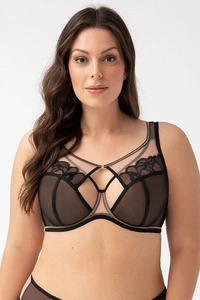 Gorsenia Dame Soft-BH Tüll Spitze Netz Schalen Träger Geblümt Dessous K758 Saanvi,