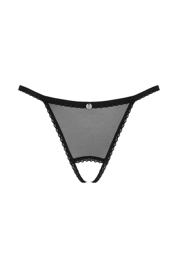 Obsessive Dame String Reizwäsche Sexy Netz Durchsichtig Gipüre Celia Noir , Schwarz