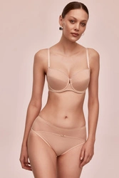 Alles Elena II U Bügel BH Dame Dessous gepolstert musterlos abnehmbar EU, Beige