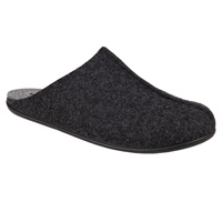 Vollsjö Herren Pantoffeln aus Filz Hausschuhe Dunkelgrau Filzschuhe für Männer, Klassisch und Gemütlich Freizeitschuhe Filzpantoffeln , Heimschuhe, Hergestellt in der EU,